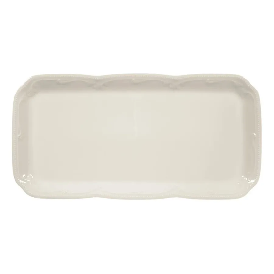 obrazek 1 Stylowy kwadratowy talerz do ciasta 35x15 cm o klasycznym kształcie – Seltmann Weiden