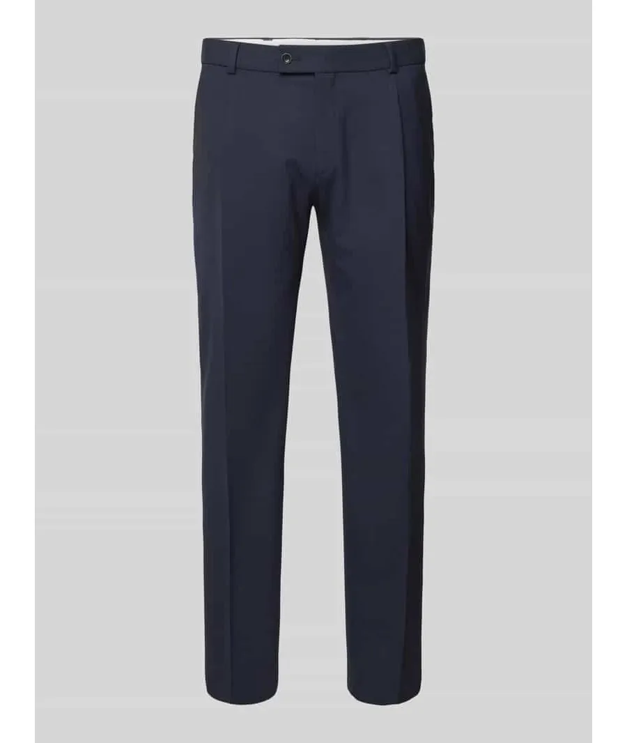 obrazek 1 Spodnie do garnituru o kroju regular fit w kant model ‘Peter’