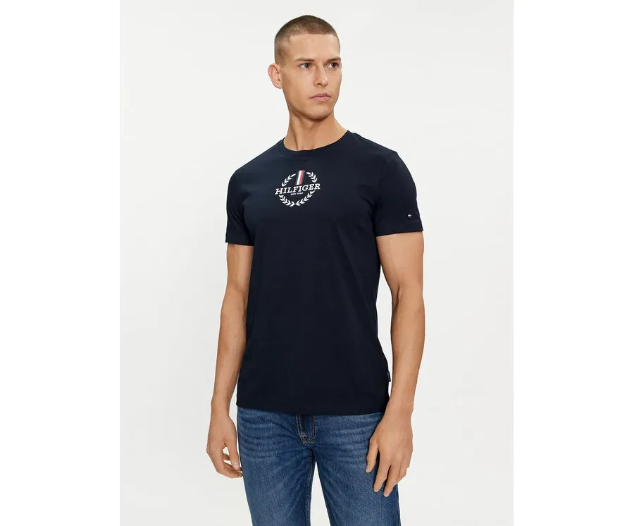 obrazek 1 Tommy Hilfiger T-Shirt Global Stripe MW0MW34388 Granatowy Regular Fit