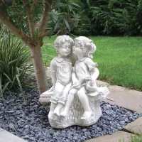 Picture Garden sculpture of two children – Italpark