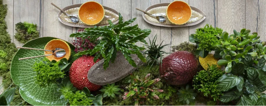 obrazek 2 Czerwona miska ceramiczna - Bordallo Pinheiro