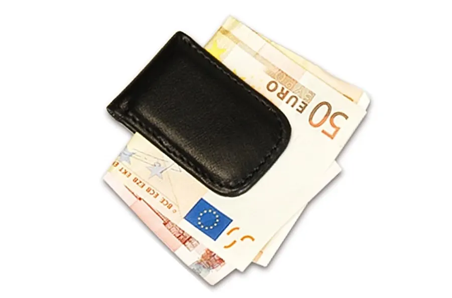 picture 1 Leather banknote clip - great for a gift for a man - Absolute Breton