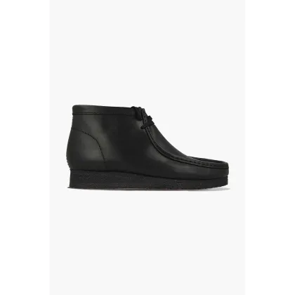 Zdjęcie Clarks półbuty skórzane Wallabee 26155512 męskie kolor czarny
