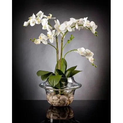 Picture Elegant arrangement with a glass vase for the bedroom
