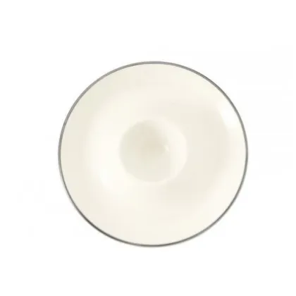 Zdjęcie Stylowy kremowy talerzyk na jajko wykonany z porcelany w stylu klasycznym – Tettau