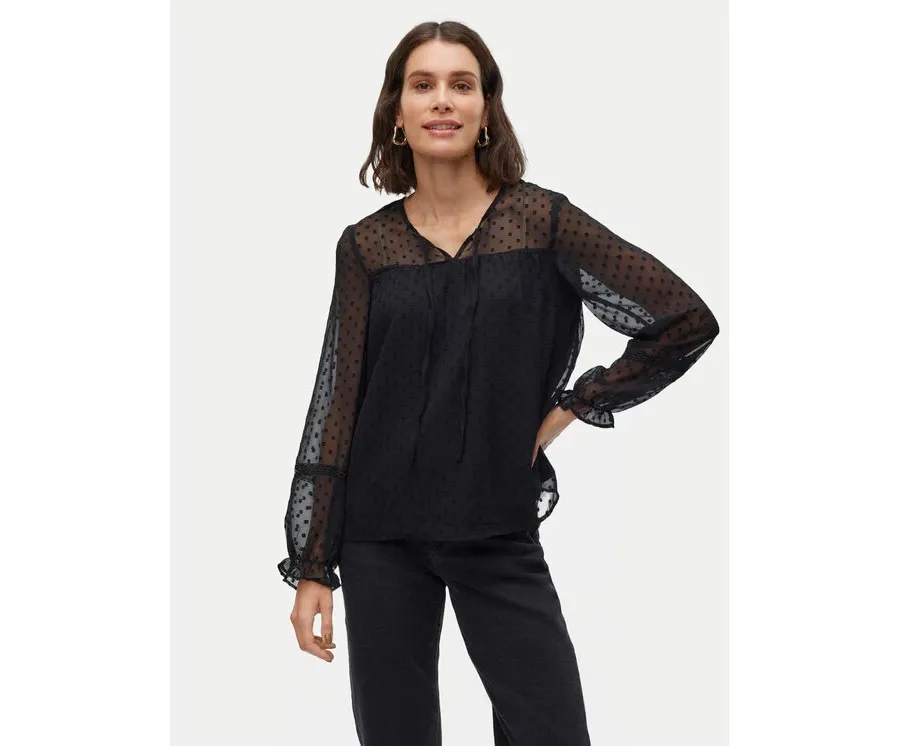 obrazek 1 Vero Moda Bluzka Leah 10314692 Czarny Regular Fit