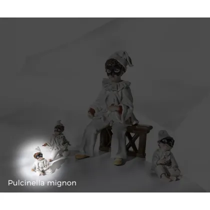 Zdjęcie Ekskluzywna porcelanowa figurka Pulcinella - Sibania