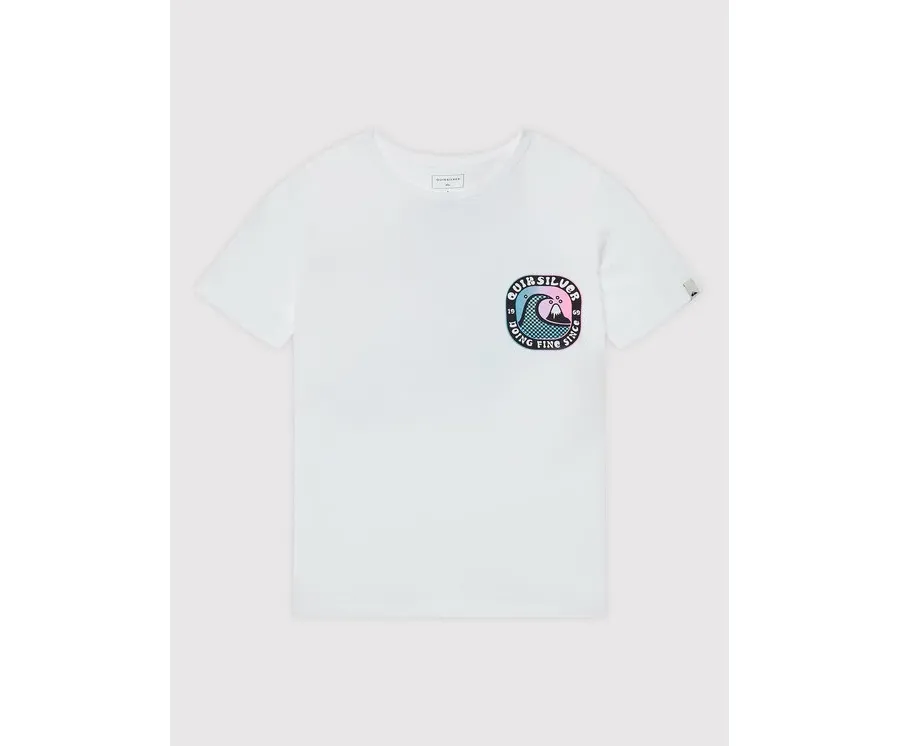 obrazek 1 Quiksilver T-Shirt Closed Bubble EQBZT04420 Biały Regular Fit