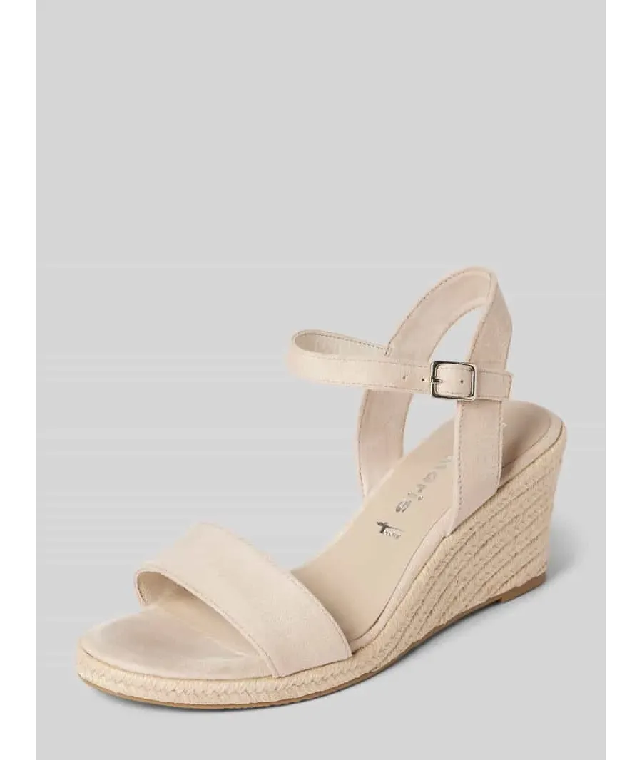 obrazek 1 Buty na koturnie z efektem plecionki