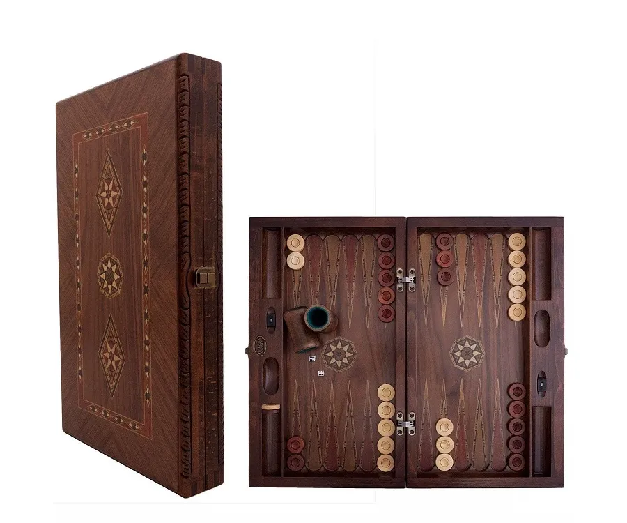 obrazek 1 Piękny drewniany zestaw do gry w Backgammon - Helena Woodart