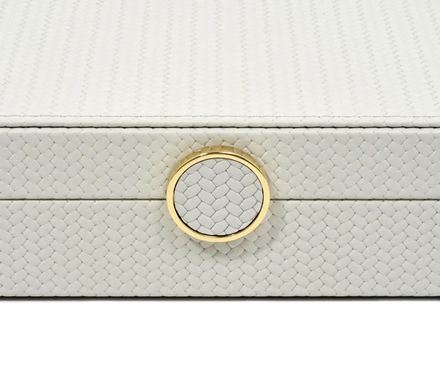 obrazek 3 Eleganckie skórzane pudełko na biżuterię