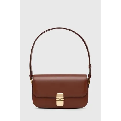 Zdjęcie A.P.C. torebka skórzana Sac Grace Baguette kolor brązowy PXBMW.F61615.CAD