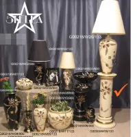 Picture Luxurious column with gold stones for the living room