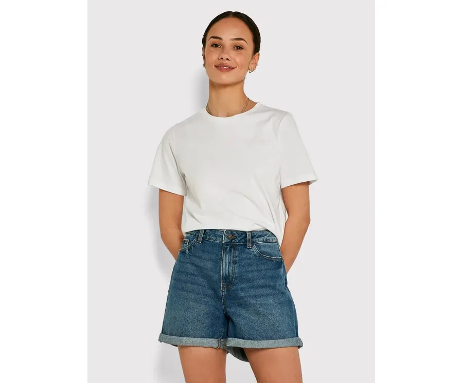 obrazek 1 Noisy May Szorty jeansowe Smiley 27010864 Granatowy Regular Fit