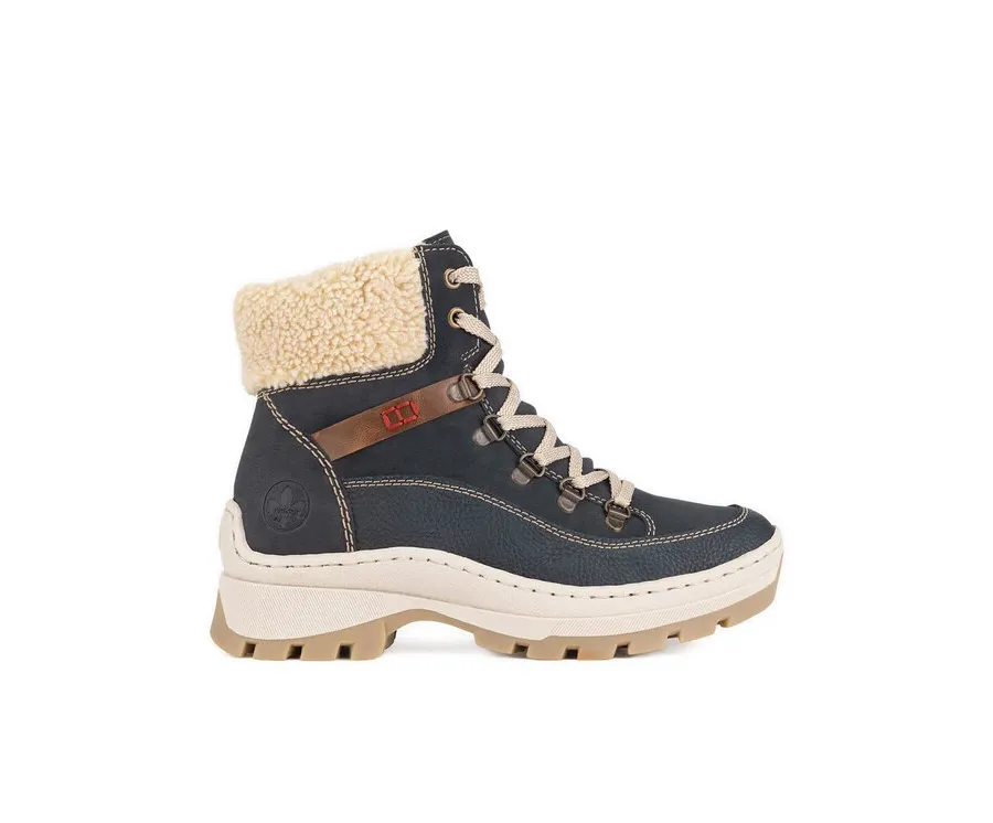 obrazek 1 Rieker Botki X9338-14 Niebieski