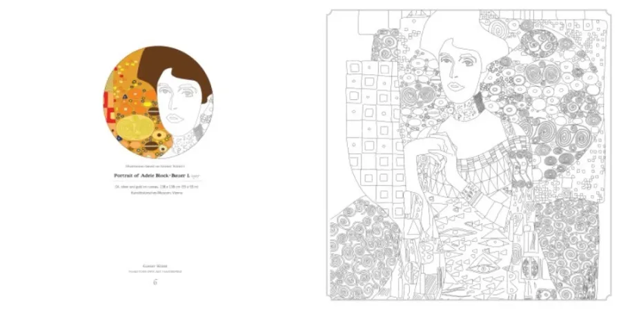 obrazek 2 Kolorowanka artystyczna Gustav Klimt - Flame Tree Publishing
