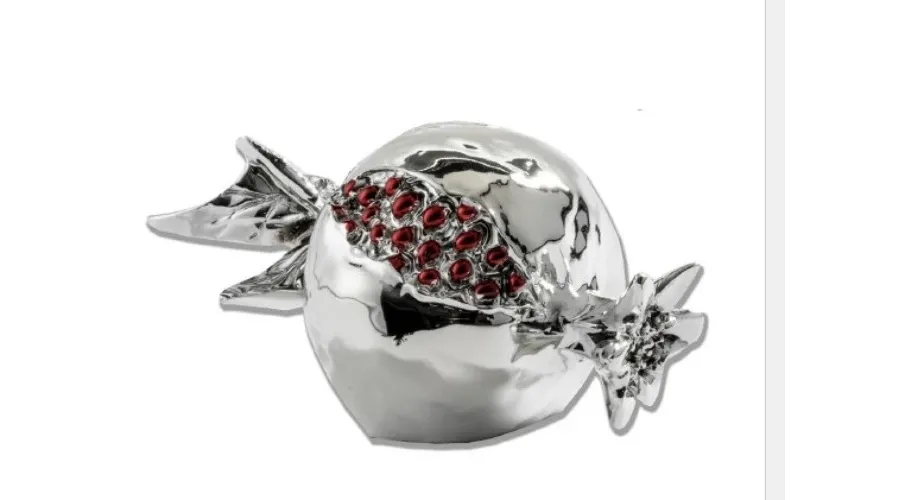 obrazek 1 Stylowy srebrny amulet w formie owocu granata