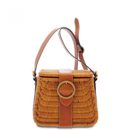 Zdjęcie Oryginalna ratanowa torebka na ramię - Giudi