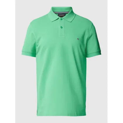 Zdjęcie Koszulka polo o kroju slim fit w jednolitym kolorze