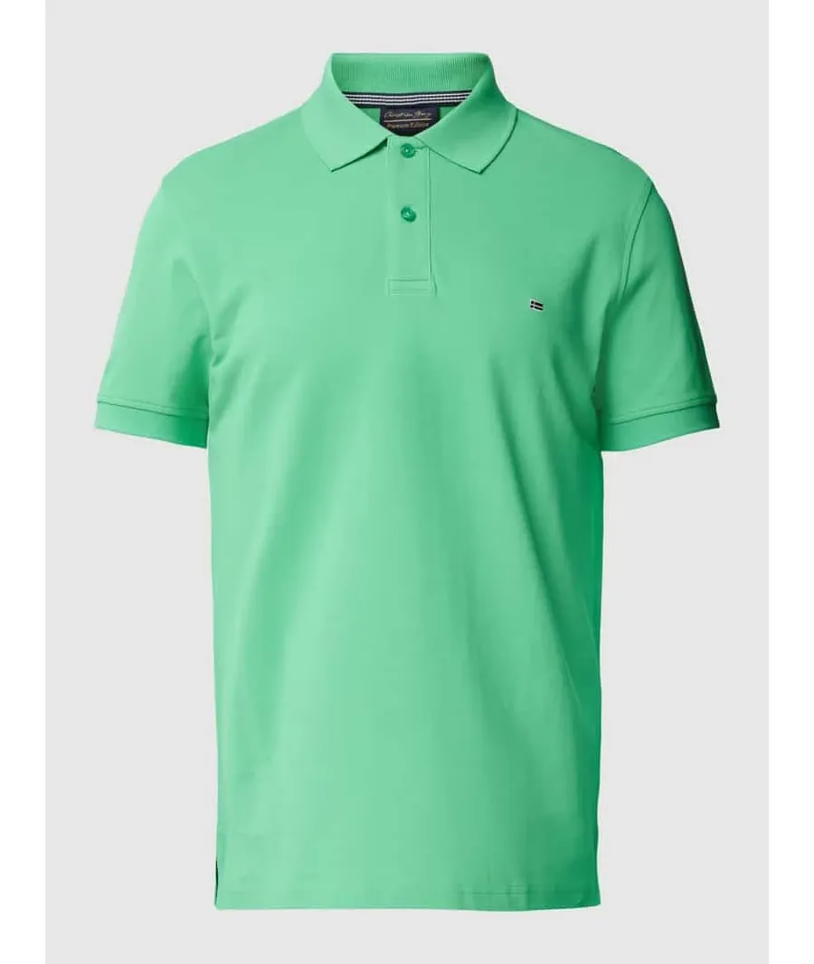 obrazek 1 Koszulka polo o kroju slim fit w jednolitym kolorze