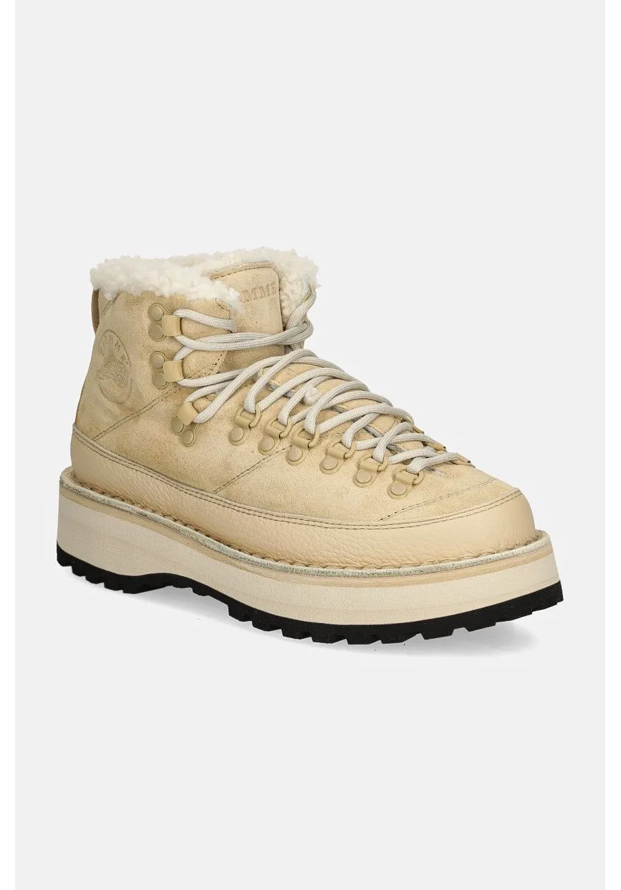 obrazek 1 Diemme botki zamszowe Sesto Shearling damskie kolor beżowy na platformie ocieplone DI23FWSEW-I01X061SND