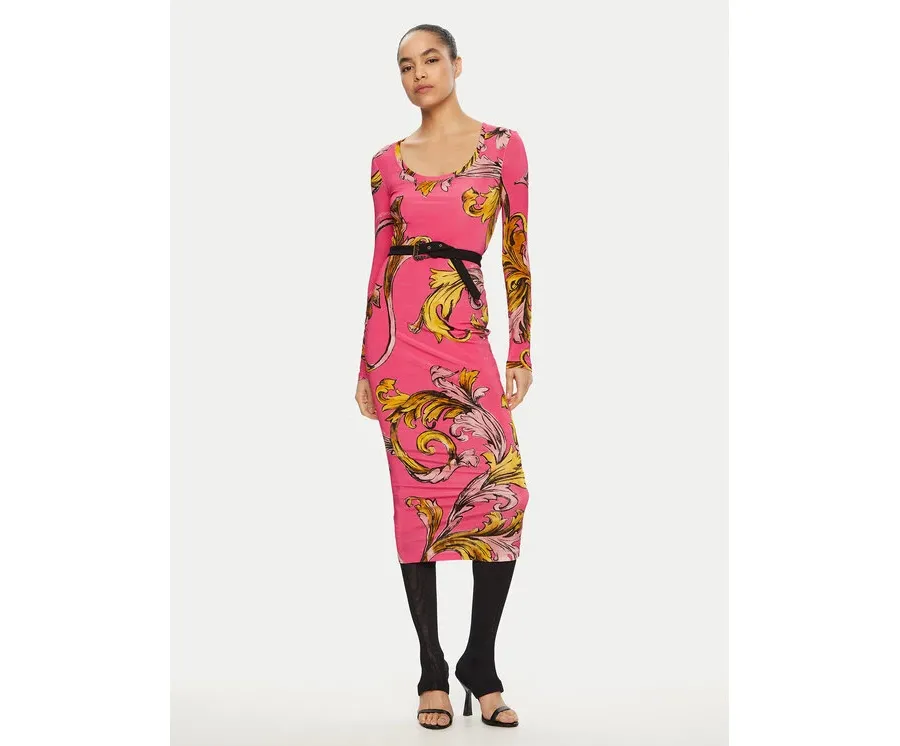 obrazek 1 Versace Jeans Couture Sukienka codzienna 78HAO920 Różowy Regular Fit