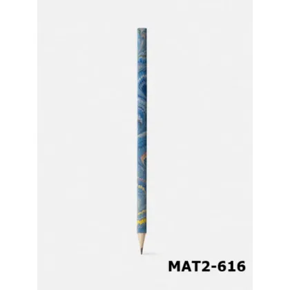 Zdjęcie Stylowy ołówek w ręcznie zdobionym papierze z motywem pawia