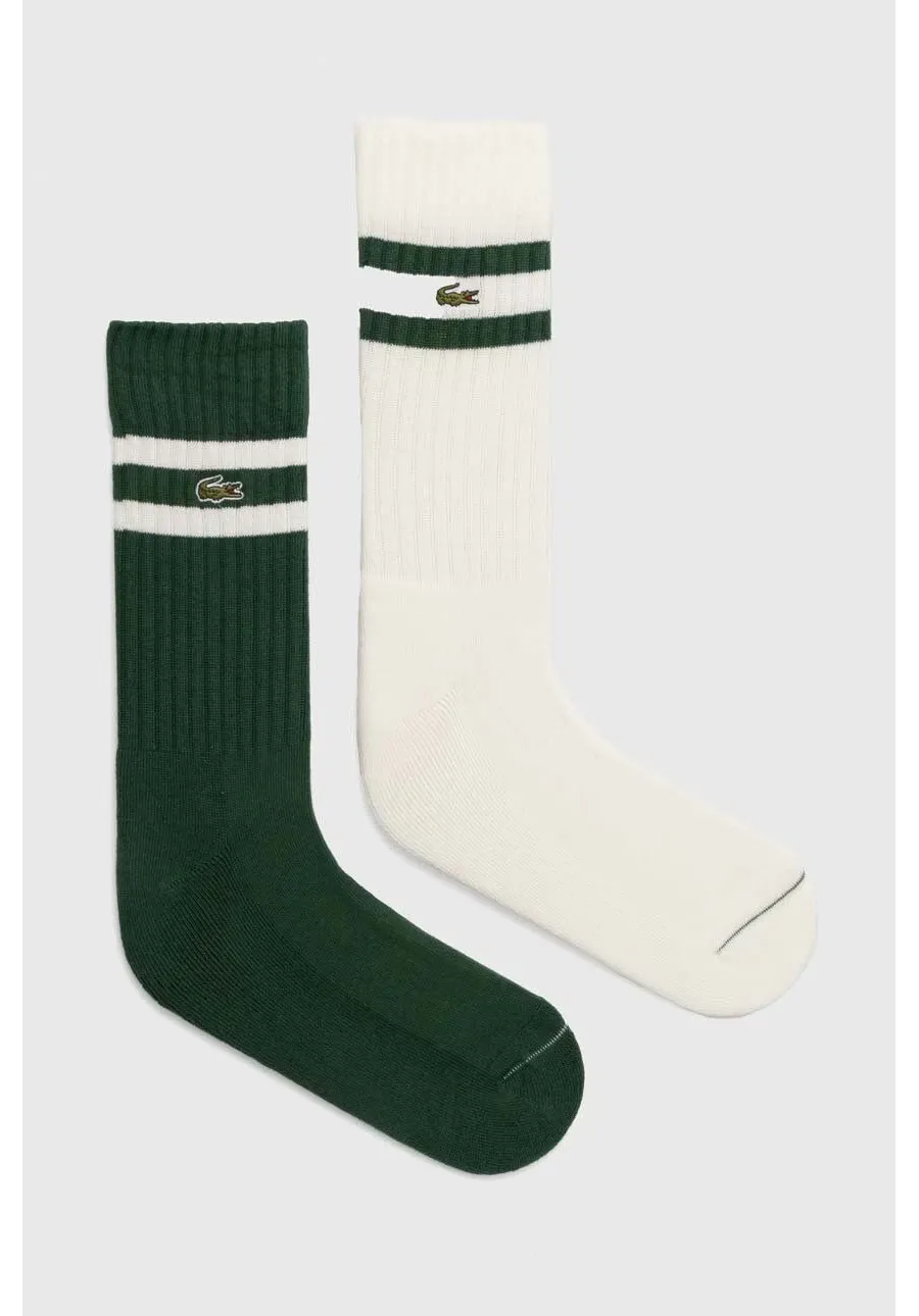 obrazek 1 Lacoste skarpetki 2-pack kolor zielony RA6842