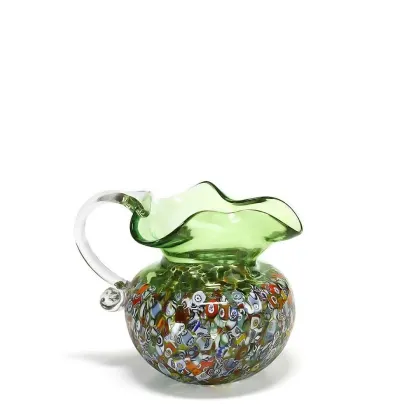 Zdjęcie Zielony dzbanek z weneckiego szkła (16 cm)
