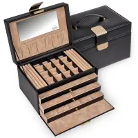 Zdjęcie Okazały kuferek na biżuterię z przegródkami - Sacher