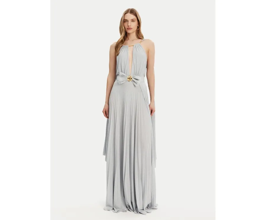 obrazek 1 Elisabetta Franchi Sukienka wieczorowa AB-R13-51E2-V860 Srebrny Regular Fit