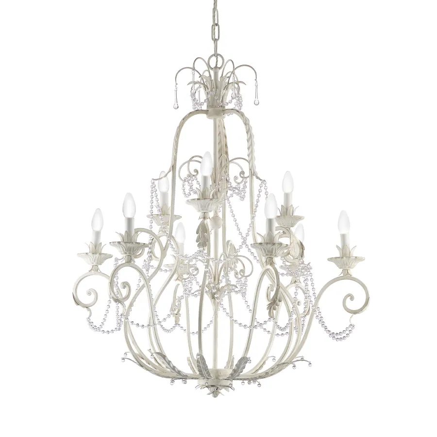 obrazek 1 Żyrandol dzwonkowy z kutego żelaza H.106xL.92xP.92 cm