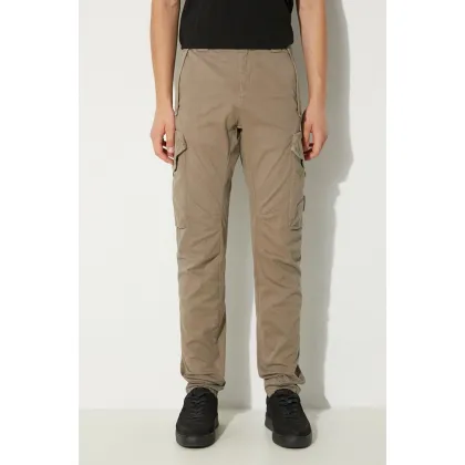 Zdjęcie C.P. Company spodnie Stretch Sateen Ergonomic Lens Cargo Pants męskie kolor beżowy dopasowane 17CMPA058A005529G