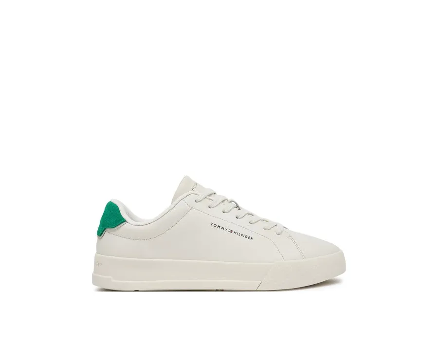 obrazek 1 Tommy Hilfiger Sneakersy Th Court Lth Detail Ess FM0FM05367 Beżowy