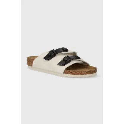 Zdjęcie Birkenstock klapki zamszowe Zürich męskie kolor beżowy 1026773