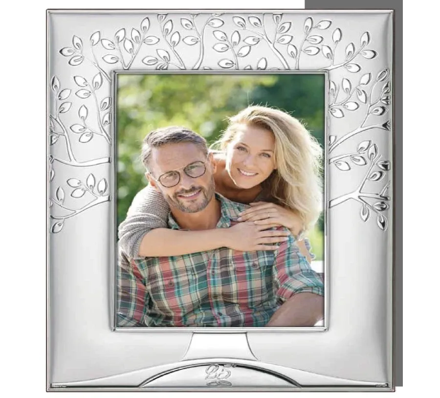 obrazek 1 Elegancka ramka na zdjęcia 18х24 cm na 25 rocznicę ślubu zdobiona stylizowanym drzewem