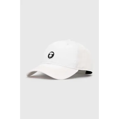 Zdjęcie AAPE czapka z daszkiem bawełniana Cotton kolor biały z aplikacją ACP4865