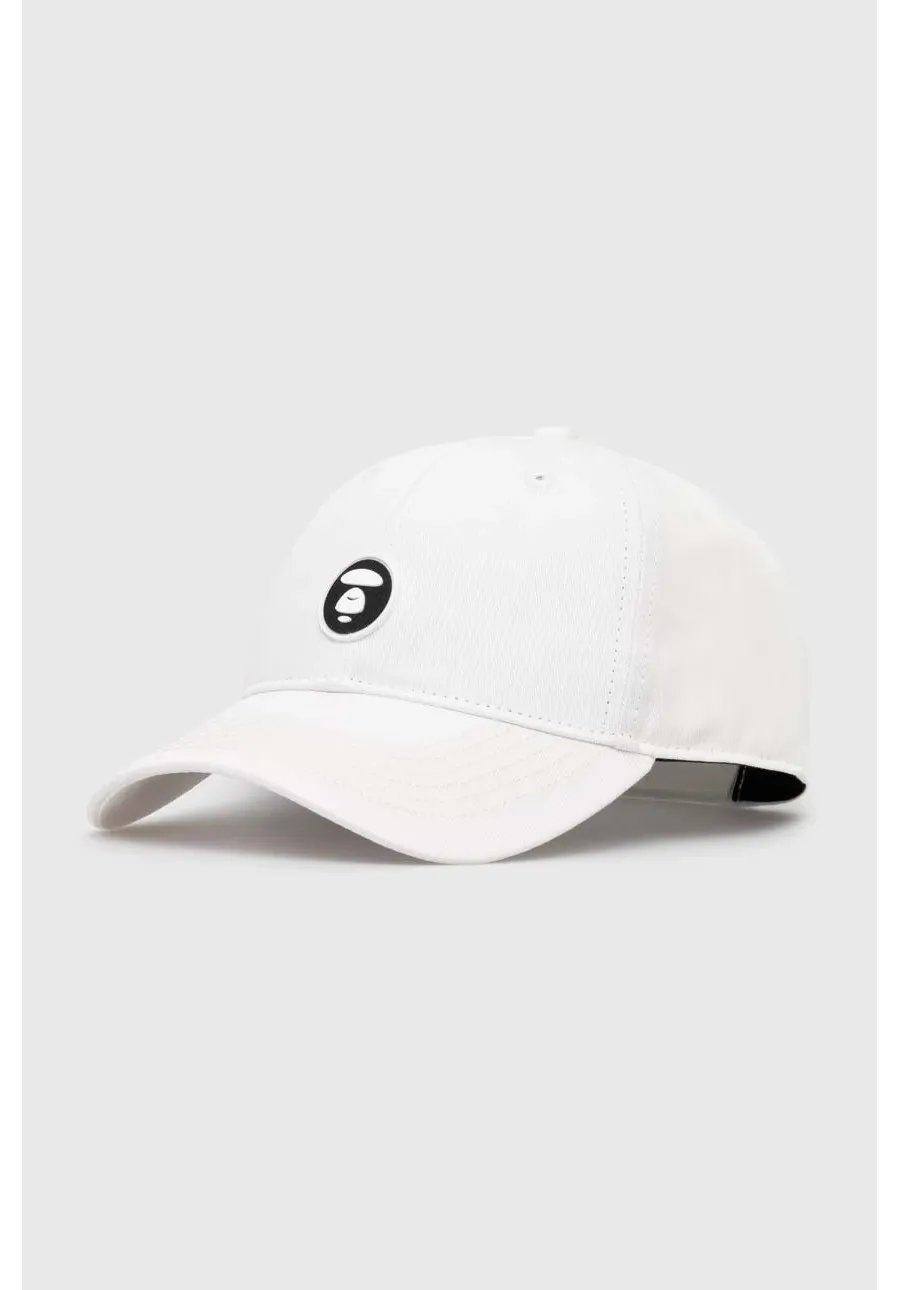 obrazek 1 AAPE czapka z daszkiem bawełniana Cotton kolor biały z aplikacją ACP4865