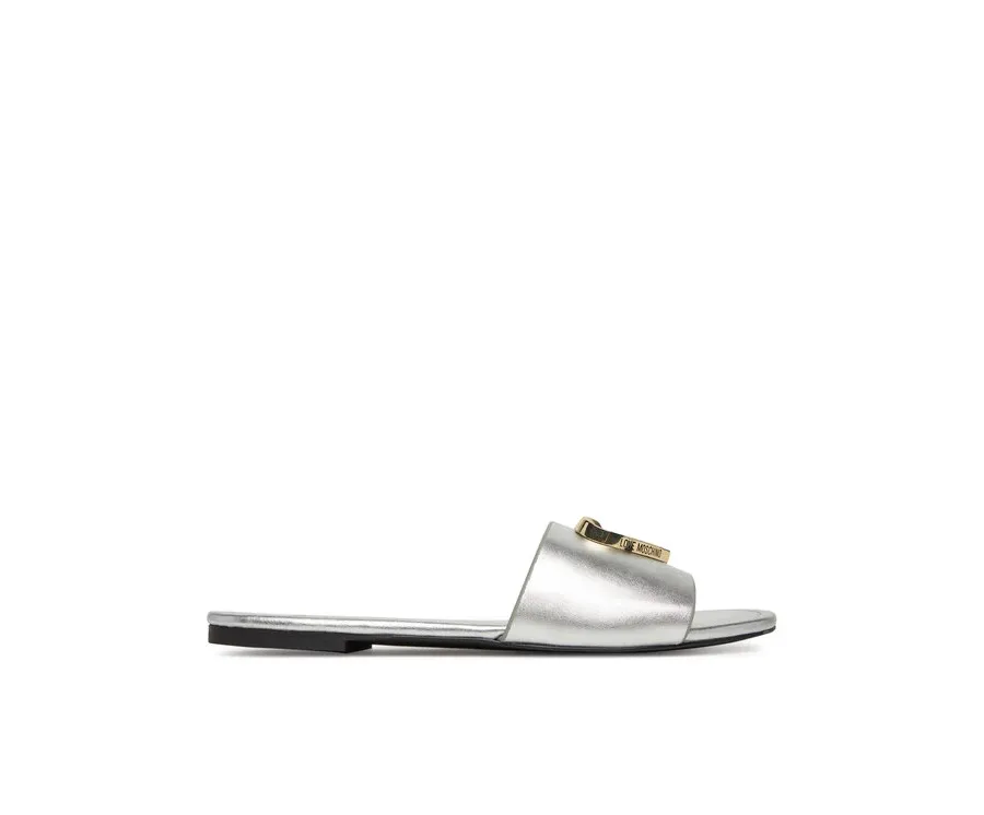 obrazek 1 LOVE MOSCHINO Klapki JA28161G0MIF090B Srebrny