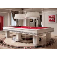 Picture An impressive and refined billiard table with column-shaped legs