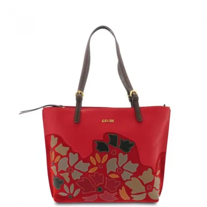 Zdjęcie Czerwona skórzana torebka z Wloch - Giudi