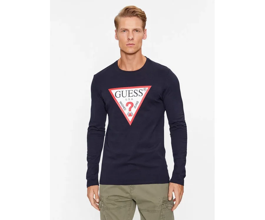 obrazek 1 Guess Longsleeve Original Logo M2YI31 I3Z14 Granatowy Slim Fit