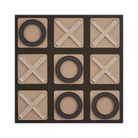 Picture Stylish tic-tac-toe game 24x24xH1 cm with a chocolate-colored playing field