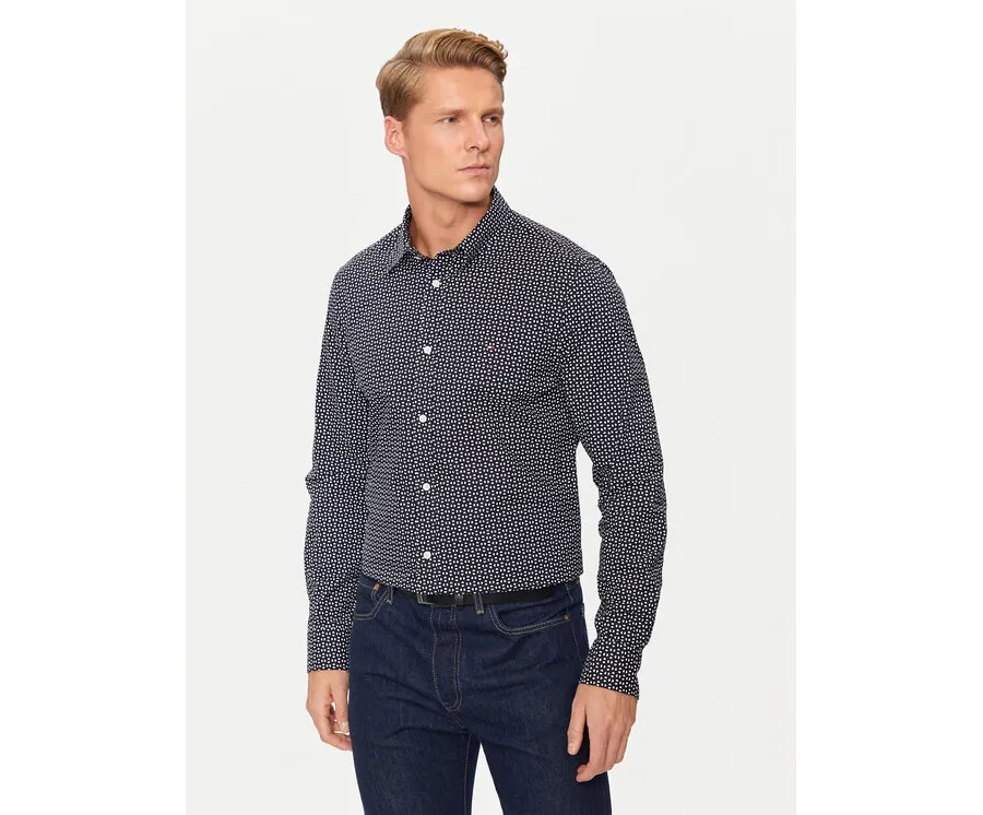 obrazek 1 Tommy Hilfiger Koszula MW0MW36870 Granatowy Slim Fit