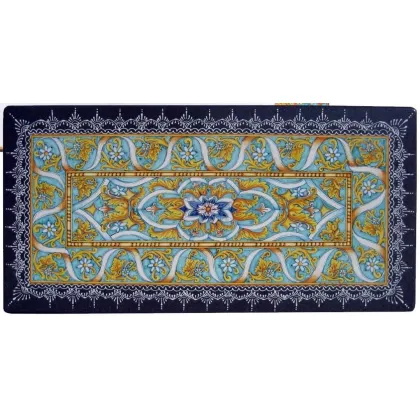 Zdjęcie Blat ogrodowy z lawy z bogatym ornamentem – Ceramiche Valchida