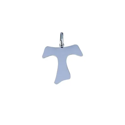 Zdjęcie Męski gładki krzyż z białego złota 18x17mm