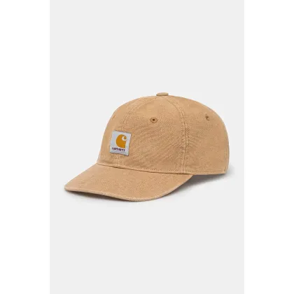 Zdjęcie Carhartt WIP czapka z daszkiem bawełniana Icon Cap kolor zielony z aplikacją I033359.2FSXX