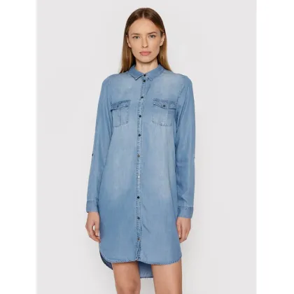 Zdjęcie Vero Moda Sukienka jeansowa Silla 10184172 Niebieski Regular Fit