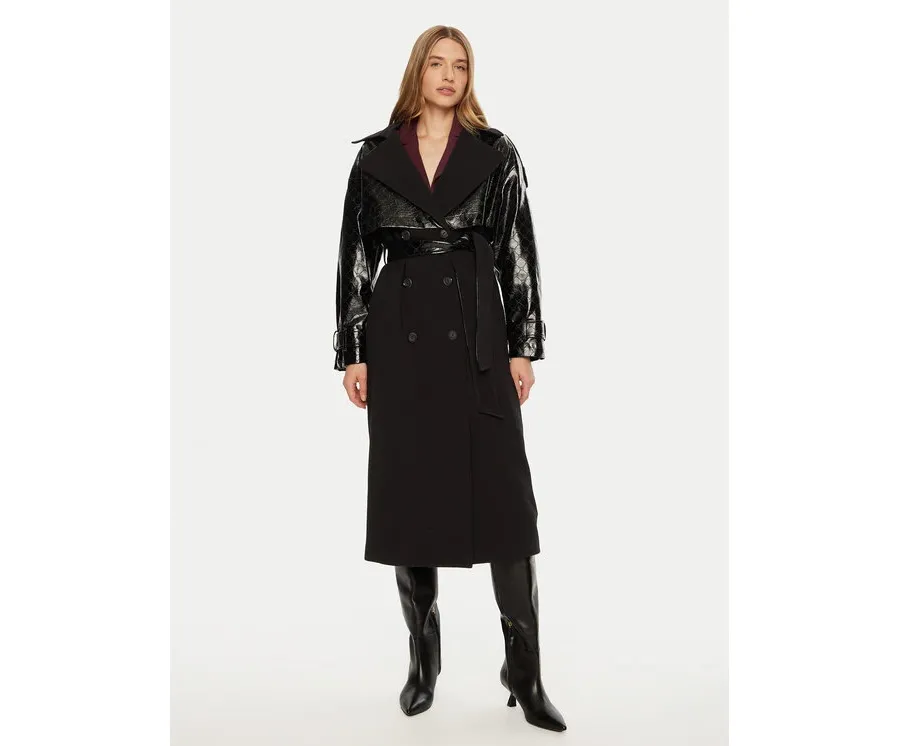 obrazek 1 ACCESS FASHION Płaszcz przejściowy 44-9003-504 Czarny Regular Fit