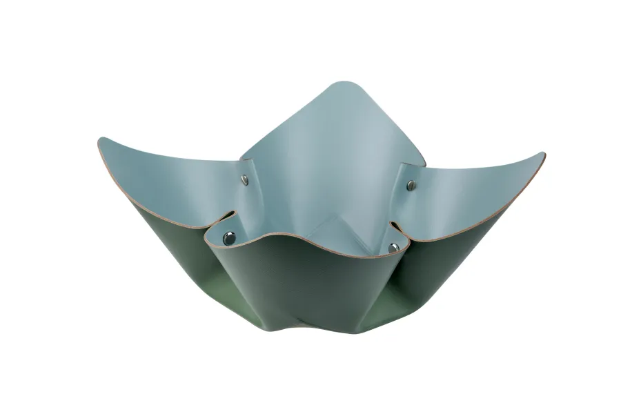 obrazek 1 Oryginalna misa na owoce Ø35 cm w kształcie kwiatu w kolorze liści eukaliptusa